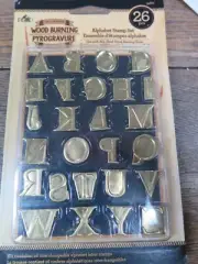 26x Letters Carving Pyrography Pen Tips Alphabet Burning Tips for Wood Leather