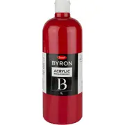 Jasart Byron 1L Acrylic Paint Bottle Medium-Bodied Art/Craft Painting Cool Red
