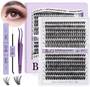 B&Qaugen Lash Extension Kit 280 Pcs 30D+40D 9-16 Mixed Individual Lashes Exte...