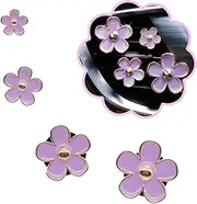 ORIESSE Cute Flowers Vent Clips Car Air Freshener,4pcs Purple Daisy Flower Car Accessories for Air Freshener with Car Scent,Women Car Decorations
