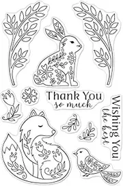 Hero Arts Clear Stamps 4"X6" Folk Animals