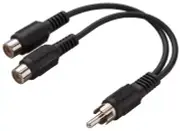 NEW ZENITH AY1003RCAMF AUDIO Y ADAPTER CABLE RCA M - 2F 3" BLACK 2756724