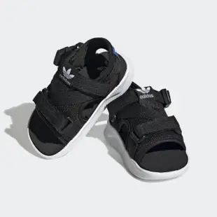 【adidas 愛迪達】360 Sandal 3.0 I 小童 涼鞋 經典 休閒 魔鬼氈 舒適 夏天 三葉草 黑(HQ6050)