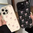 Shockproof Cute Bow Soft Phone Case For iPhone 16 15 Pro Max 14 13 12 11 Cover