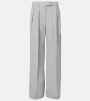 [Brunello Cucinelli] Brunello Cucinelli Linen-blend wide-leg pants AU 6 grey
