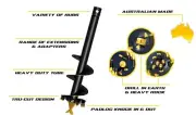 Digga Auger Bit 1.2m with Multifaceted Tungsten Teeth 350mm suits 65m Hub
