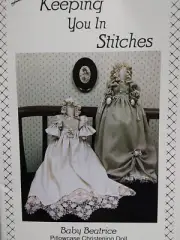 Doll Pillowcase Christening Beatrice KS120 Keeping You In Stitches Craft Pattern