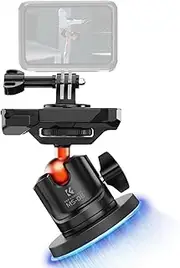 [K&F Concept] Magnetic Camera Mount with Action Camera Adapter, Magnetic Mount Base Stand with 360° Rotating Ball Head for GoPro Hero / Insta360 / DJI Action/Phone