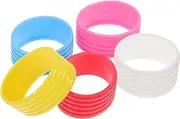 GANAZONO 5Pcs Racket Grip Bands Absorbent Silicone Overgrip for Tennis Squash Clear Handle Wraps Random Colors Moisture Wicking Fits Rackets