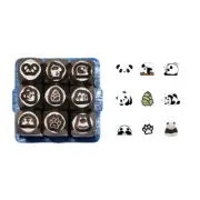 Set of 9 Metal Chisels Jewelry Designing Tool Panda Series Metal Stamp Set