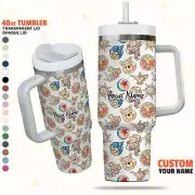 Custom Disney Magic Characters Yellow Team Tumbler, Disney Characters Christmas