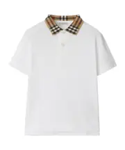 Burberry Kids Vintage Check Short-Sleeved Polo Shirt 8Y,6Y,4Y,14Y,12Y,10Y white