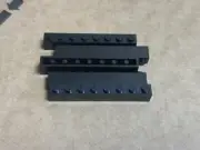 LEGO Parts - Black Brick 1 x 8 - No 3008 - QTY 5