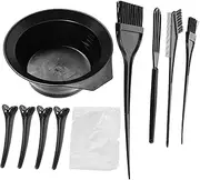 Hair Coloring Tools Complete Kit Brush Bowl 10pcs Set Easy Application for Salon Diy