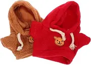 KICHOUSE Plush Bear Doll Outfits 2 Pcs Doll Clothing Stuffed Animal Dress up Children's Educational Toys