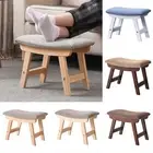 Simple Solid Wood Fabric Low Stool Bench (A2 Models / Brown CT