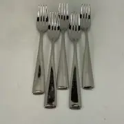 Lot of 5 Robert Welch BECKFORD Dinner Forks 18/10 Glossy Plain Flat Tip 8"