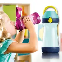在飛比找momo購物網優惠-【法國Maped】無吸管兒童概念水瓶430ml-聰明藍