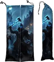 Digital Sorcery Studio Zombie Microfiber Playmat Storage Bag for Card Games, with Fantasy Art Design – Fits Magic The Gathering & More (11x43 cm / 4.3x16.9 in)