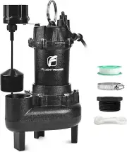 3/4HP 5000GPH FLUENTPOWER Cast Iron Sewage Effluent Pump with Float Switch