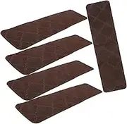 5pcs Non-Slip Carpet Inside Runners Protector Stair Pads Vinyl Runner Indoor Stair Risers Peel and Ladder Rug Riser Black Washable Covers Grips Polyester (Polyester)