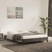vidaXL King Single Bed Frame - Luxurious Dark Grey Velvet, Supportive Plywood Slats, Sturdy Legs, Easy Assembly, Ideal for Modern Bedrooms