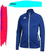 adidas Women's Climalite Utility Jacket , ROYAL/White , Size M