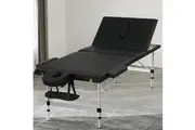 Zenses Massage Table 85cm Portable 3 Fold Aluminium Beauty Bed Black