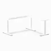 Desky Zero Fixed L-Shape Desk Frame - White