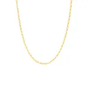 9ct Gold 45cm Solid Diamond Cut Oval Belcher Chain