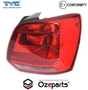 RH Right Hand Tail Light Rear Lamp (Non Tinted) For VW Volkswagen Polo 6R 14~17 (for: Volkswagen)