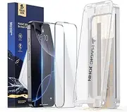 MAGIC JOHN 3rd Gen Upgraded for iPhone 16 Pro Max Screen Protector 6.9 Inch, HD Clear, Shatterproof Tempered Film, Auto Dust-Elimination, Bubble Free, Easy Installation, 2 Pack