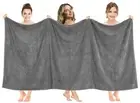 Oversized Bath Sheet 40x80 Extra Large for Bathroom, 100% Cotton Turkish Jumb...