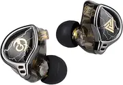 Linsoul QKZ x HBB 10mm Titanium-Coated Diaphragm HiFi in-Ear Monitor Earphones with Semi-Open Cavity, Detachable 2Pin Silver-Plated Cable, Noise Canceling for Audiophile (with mic)