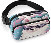 [YTLKGFP] Waist Pack Cool Liama Printed Butt Pack Fanny Pack Hip Bum Bag for Workout Traveling Casual Running Hiking Cycling, Cool Liama, 7.9 X 5.1 in