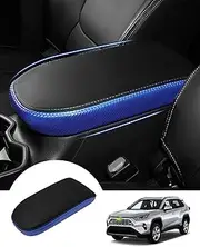 Autorder Center Console Cover for Toyota RAV4 2019 2020 2021 2022 2023 2024 Accessories Armrest Cover Anti-Scratch Middle Console Pad Leather Armrest Protector