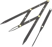 DECORNIJIA 1Pc Sliding Three Point Stainless Steel Eyebrow Ruler Golden Ratio Measuring Tool for Precise Eyebrow Shaping Durable and Easy to Use for Makeup Applications