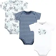 [HUDSON BABY] Unisex Baby Cotton Bodysuits, Mint Octopus, 12-18 Months