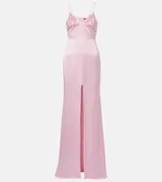 [David Koma] David Koma Sequined satin gown AU 14 pink