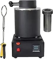 Electric Gold Melting Furnace,1800W 2102℉ Digital Metal Smelting Machine,Metal Casting Kit with Graphite Crucible for Melt Scrap,Silver,Gold,Copper(3KG)
