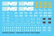 HO Scale - Norfolk Southern Greenville 100t 2 Bay Open Hopper Decals