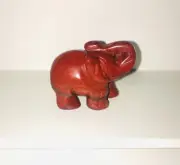 Jasper Elephant Carving - Red | Stability, Power, Strength, Good Luck | Crystal