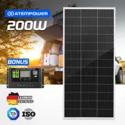 12V 200W Solar Panel Kit Mono Fixed Caravan Camping Power Battery Charging