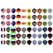 60PCS Dart Accessories Kit Dart Flights For Soft Tip Darts And Steel Tip Darts