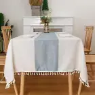 Table Cloth Square Table, Cotton Linen Waterproof Tablecloths Wrinkle Free Table