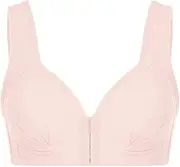 [Generic] Maternity Bra Plus Size Strapless Backless Push Up T Shirt Bras for Women Wireless Multi Pack Womens Front Fastening Non Wired Comfort White Bralettes Ped Ladies Underwired