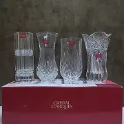 Cristal d'Arques Paris 24% Crystal Vase Set of 4 in Original Box