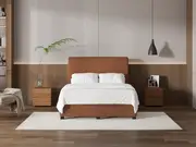 My Style Tapered Headboard & Standard Base - Queen / Gingerbread / Drawer Base