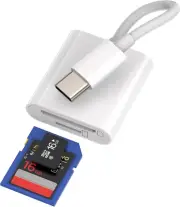 USB C SD Card Reader Iphone 15 Pro Max plus Dongle (2In1) Type-C TF Micro SD ...