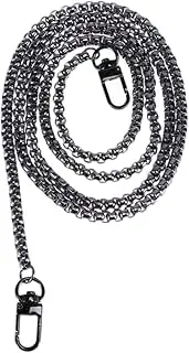 [ULDIGI] Metal Cross Body Bag Chain Strap for Handbag Replacement Accessories with Two Buckles Versatile Design for Styles Black